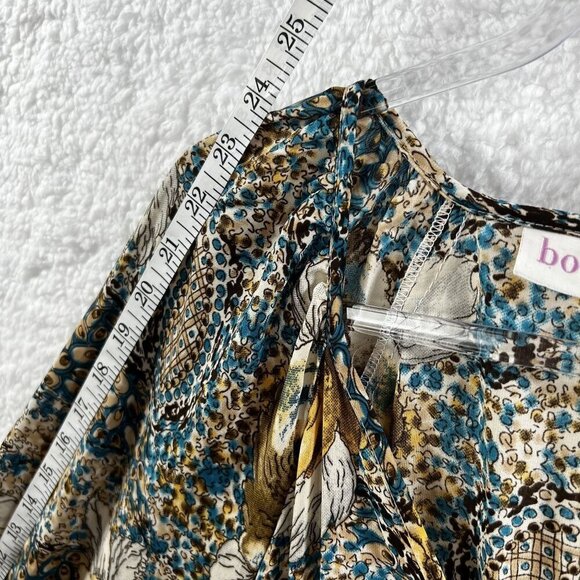 Anthropologie Boemo S Boho Paisley Tiered Maxi Dress Tie Waist Hippie Coachella - Picture 9 of 15